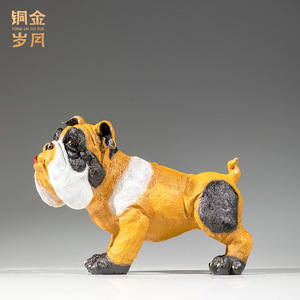 Figura de Cachorro de Perro Boxer en Latón, Adorno Metálico de Cobre, Decoración Artesanal para Sala de Estar o Escritorio, Estilo Tradicional - Product Image 3