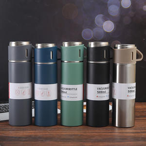 304 Stainless Steel Vacuum <b>Insulated</b> <b>Cup</b> <b>with</b> Three <b>Lids</b> Modern Design Eco-Friendly Large Capacity Business Gift in Gift Box - Product Image 2