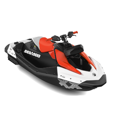2024 Bombardier 90HP Sea-Doo Motor Boat - Spark Trixx Fire Dragon Red
