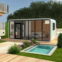 Maisonnette préfabriquée Tiny Apple Cabin, maison capsule, design moderne, étanche, alimentée à l'énergie solaire, écologique, pour hôtel, villa, extérieur