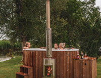 Bain à remous nordique moderne en épicéa à chauffage extérieur, écologique, facile à installer, pour 6 personnes, spa extérieur – Offre spéciale