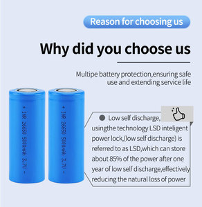 Jieyo 26650 pin <span class=keywords><strong>3.7V</strong></span> 5000mAh công suất cao Li-ion có thể sạc lại 800 chu kỳ tùy chỉnh NCM cathode CE pin <span class=keywords><strong>lithium</strong></span> - Product Image 2