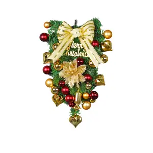 Creative Christmas Decorative Ball Fiocco Rattan Corona di Ciondolo per la scena della finestra di Layout della porta a testa albero di appendere ghirlande