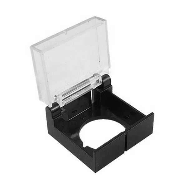 16mm Square Push Button Switch Protector - Clear Plastic