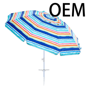 Sombrilla de Playa y Pesca para Exteriores, de Poliéster, Resistente al Viento, con Protección Solar, de 16 Varillas, Tamaño Grande, Venta al Por Mayor de Fábrica - Product Image 1