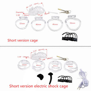 Elektrik çarpması plastik erkek bekaret cihazı <span class=keywords><strong>penis</strong></span> esaret horoz kilit BDSM oyunu için fetiş vücut slave kısıtlama seks oyuncak erkek - Product Image 5