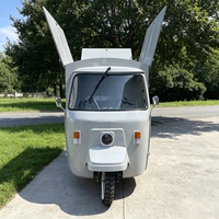 Camion de restauration mobile pour hot-dogs, barbecue, pizza, glaces, café, en acier inoxydable et fibre de verre, résistant à la rouille, pour usage extérieur, style rétro