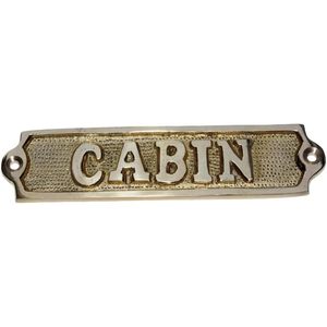 Plaque de signalisation de cabine rectangulaire en laiton poli fait main ALFA NAUTICAL, décoration murale pour maison de bord de mer - Product Image 2
