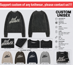 Suéter de Punto Afelpado con Logo Personalizado a la Moda de Mohair, Pulóver de Mohair con Jacquard de Letras para Hombre, Suéter de Punto Urbano para Hombre - Product Image 5