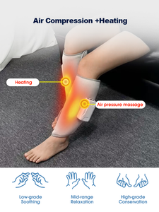 Massaggiatore Elettrico Digitale per Polpacci con Compressione d'Aria, Batteria da 2600mAh, Timer da 10-30 Minuti, Pressione Massaggiante 50-210mmHg - Product Image 4
