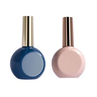 Flacon de vernis à ongles plat personnalisé en gros, flacon de vernis à ongles vide en verre fantaisie de 12 ml