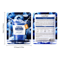 SADOER Fruit Blueberry Vitamine C Sheet Mask Gezichtsmasker Verzachtend Verhelderend Herstellend Hydraterend Zachte Formule voor