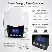 Lampu Kuku LED UV dengan Bracket, Bebas Genggam, Lampu Pengering Pedikur Kaki, Sensor Otomatis 30 Detik, Pengering Gel Kuku Pintar, Mode Ganda M1 M2