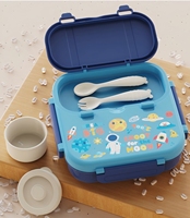 Boîte à lunch pour enfants en plastique de qualité alimentaire, résistante au micro-ondes, avec 3 compartiments, boîte bento, conteneur de stockage de fruits