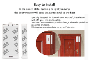 Angus 433Mhz không dây chống kẻ xâm nhập cảm biến chuyển động Cửa & cửa sổ cảm biến hệ thống báo động phụ kiện hệ thống báo động an ninh gia đình - Product Image 4