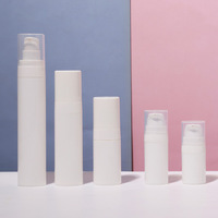 Flacon pompe sans air cosmétique blanc de 5 ml, 10 ml, 15 ml, 30 ml, 50 ml pour emballage de sérum personnalisé en plastique multi-tailles