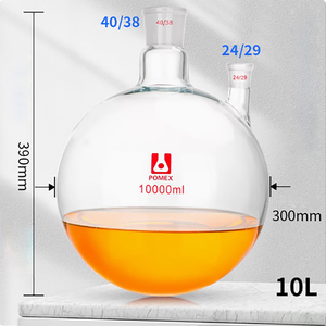 10000ml thủy tinh Borosilicate tròn đáy bình với hai cổ nặng tường góc cạnh hoặc cổ thẳng đứng - Product Image 4