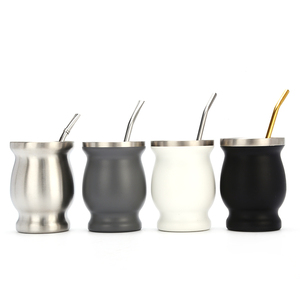 Taza de Yerba de 8oz, taza de Mate de doble pared con pajita, juego de Yerba Mate de acero inoxidable con Bombilla Yerba Mate - Product Image 5