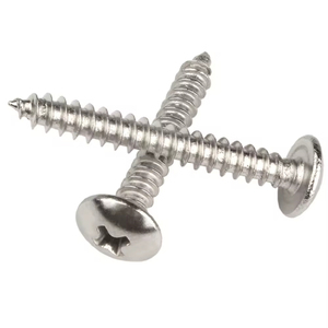 Tornillo de madera autorroscante de acero inoxidable 304 personalizado, bandeja cruzada de cabeza plana grande, seta M3 M4 M5 M6, tamaños de acero al carbono de óxido negro - Product Image 1