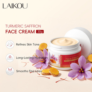 Crème <span class=keywords><strong>visage</strong></span> LAIKOU au curcuma et au safran, pour revitaliser l'éclat, la vitalité et la fermeté de la peau, crème de soin du <span class=keywords><strong>visage</strong></span> <span class=keywords><strong>sans</strong></span> <span class=keywords><strong>alcool</strong></span>, 30g - Product Image 1