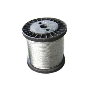 1/8 "3/16" CABLE DE AVIÓN 1/4 "5/16" 3/8 "7x7 7x19 Cuerda de alambre de acero galvanizado y Cuerda de alambre de acero inoxidable Precio barato