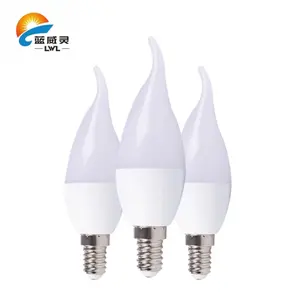 Lampu Led 6W dengan E14 E17 lampu Led dioperasikan baterai dasar lampu Led bohlam berguna lampu tempel 220 Volt lampu 220 V