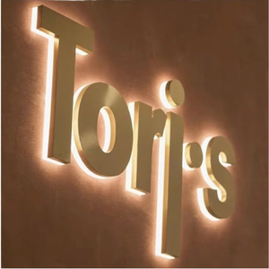Insegna 3D retroilluminata a LED con lettere in acrilico tagliate al laser, personalizzabile per logo aziendale, reception, salone - Product Image 1