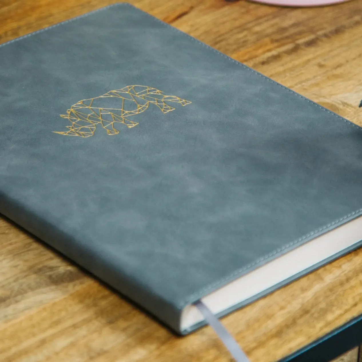 Hadiah Premium perencana personalisasi bisnis buku harian oranye harimau A4 kulit Pu jurnal Notebook