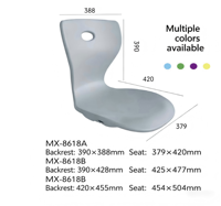 Ensemble de mobilier scolaire en plastique durable : Bureau et chaise ergonomiques moulés par soufflage avec panier à livres métallique, tables polyvalentes