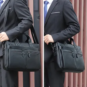 J.m.d bolsa executiva masculina de couro, pasta executiva com design exclusivo de moda, maleta para laptop