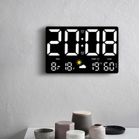 Horloge murale météo multifonctionnelle et colorée Design unique avec caractéristiques de prévision de l'heure et de la température