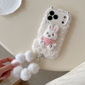 <span class=keywords><strong>Coque</strong></span> de téléphone tendance et luxueuse en fourrure de lapin avec chaîne, antichoc et protection de l'appareil photo pour les femmes, hiver chaud, <span class=keywords><strong>coque</strong></span> pour 11-17 - Product Image 5