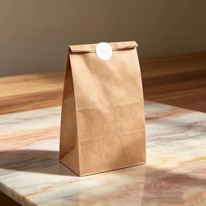 Bolsa de Papel Kraft Biodegradable de Grado Alimenticio, Resistente al Aceite, con Impresión de Logotipo Personalizado, Embalaje Desechable para Pan y Pastelería al por Mayor - Product Image 3