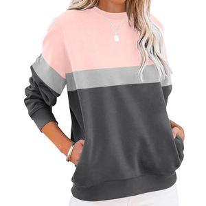Sudadera de cuello redondo con logotipo personalizado para mujer, sudaderas ajustadas de manga larga con estampado, sudaderas de invierno de estilo informal, color personalizado - Product Image 1