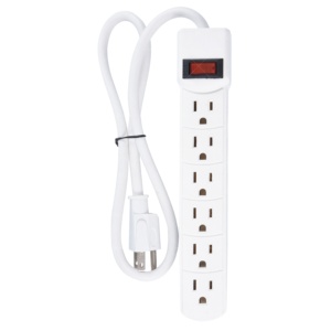 Linsheng ETL được liệt kê 3-prong căn cứ Wall Mount 2.5ft dài chúng tôi cắm tiêu chuẩn <span class=keywords><strong>Power</strong></span> Strip 6-outlet <span class=keywords><strong>Power</strong></span> Strip với bảo vệ tăng - Product Image 1