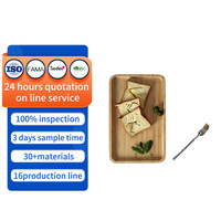 Plateau de service rectangulaire en bambou gravé sur mesure, plateau alimentaire en bambou, assiette de table pour le petit-déjeuner, les fruits et les collations
