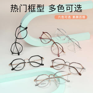 Montures de lunettes octogonales tendance en titane M8078 5020-145, monture complète transparente, unisexe, verres en résine, origine Wenzhou - Product Image 2