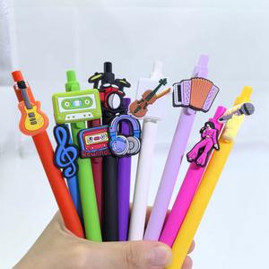 新款音乐主题PVC软尖便携式中性笔丝印促销礼品 - Product Image 1