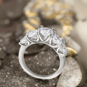 OAHLAN 2ctカット925スターリングファインシルバージュエリーエタニティウェディングバンド女性用女の子用モアッサナイトリング - Product Image 5