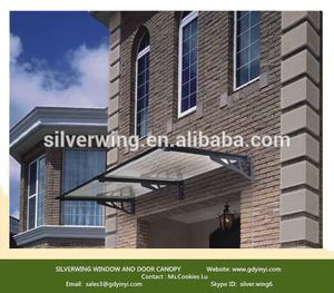 Toldo enrollable de fácil montaje, soporte de hierro de ingeniería, colores personalizados, para puerta de <span class=keywords><strong>policarbonato</strong></span> - Product Image 6