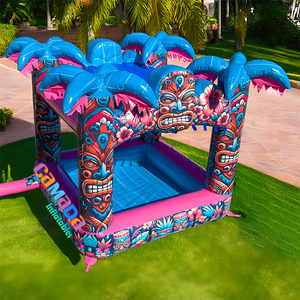 Château gonflable Tiki Face de petite taille avec fenêtre de visualisation, idéal pour la location de fêtes, vente directe usine - Product Image 3