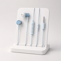 Earphone In-Ear Berkabel 3.5Mm Driver Dinamis Kabel 1.2M Headphone TPE Paduan Aluminium Kompatibel dengan Ponsel Android