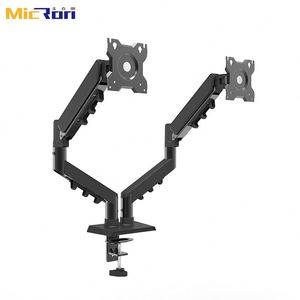 Versatile Adjustable Portable Dual Gas Spring Monitor Arm Gaming Dual Monitor <b>Stand</b> - Product Image 2