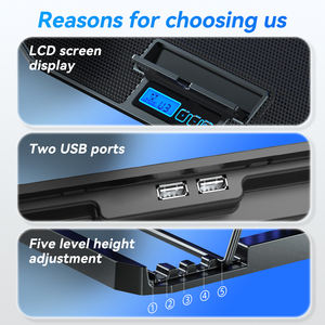 1200RPM Gaming Laptop Cooler due ventole due USB Laptop Cooling Pad supporto <span class=keywords><strong>per</strong></span> <span class=keywords><strong>Notebook</strong></span> <span class=keywords><strong>per</strong></span> Laptop - Product Image 4