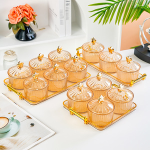 Juego de platos para refrigerios con tapa hermética en forma de cilindro para almacenamiento de alimentos para fiestas 9651 - Product Image 1