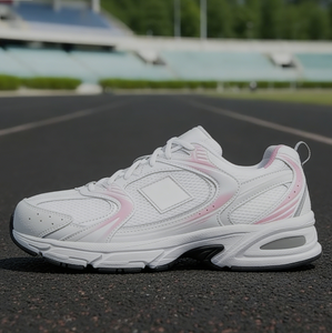 Zapatillas Deportivas de Lujo, Parte Superior de Tela Elástica Suave, Forro de Algodón Transpirable, Suela de Goma, Cierre con Cordones, Logotipo Bordado - Product Image 5