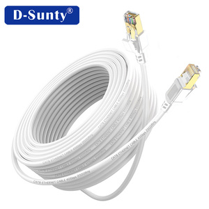 Câble Ethernet Cat8 rond SFTP, conducteur en cuivre pur 28AWG, connecteur RJ45, noir et blanc, 1M 2M 3M 5M 10M 15M 20M 30M, câble de raccordement réseau - Product Image 6