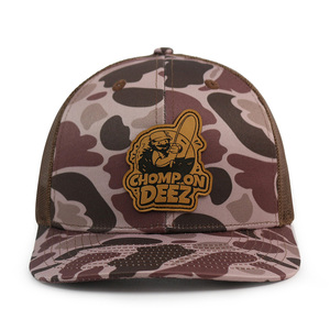HN23 Cappello Trucker Traspirante per Giovani con Logo Personalizzato sul Nastro Interno Ricamato Cappellino Mimetico Blu Marrone Arancione - Product Image 2