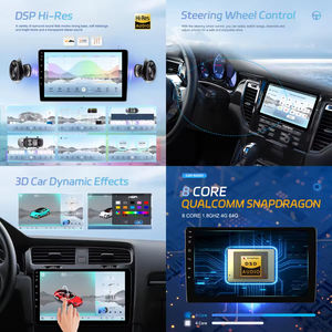 8 Core Qualcomm Android เครื่องเสียงรถยนต์ podofo 7/9/10นิ้วหน้าจอ IPS 4 + 64GB CarPlay Android Auto GPS WiFi DSP Fan - Product Image 3