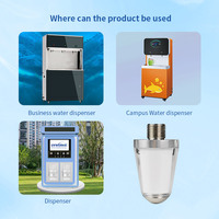 Dispositif de désinfection de l'eau par LED UVC pour robinet, DC12-24V, 2,5 LPM, couleur de lumière personnalisable, pour l'eau potable domestique, UVWORKS